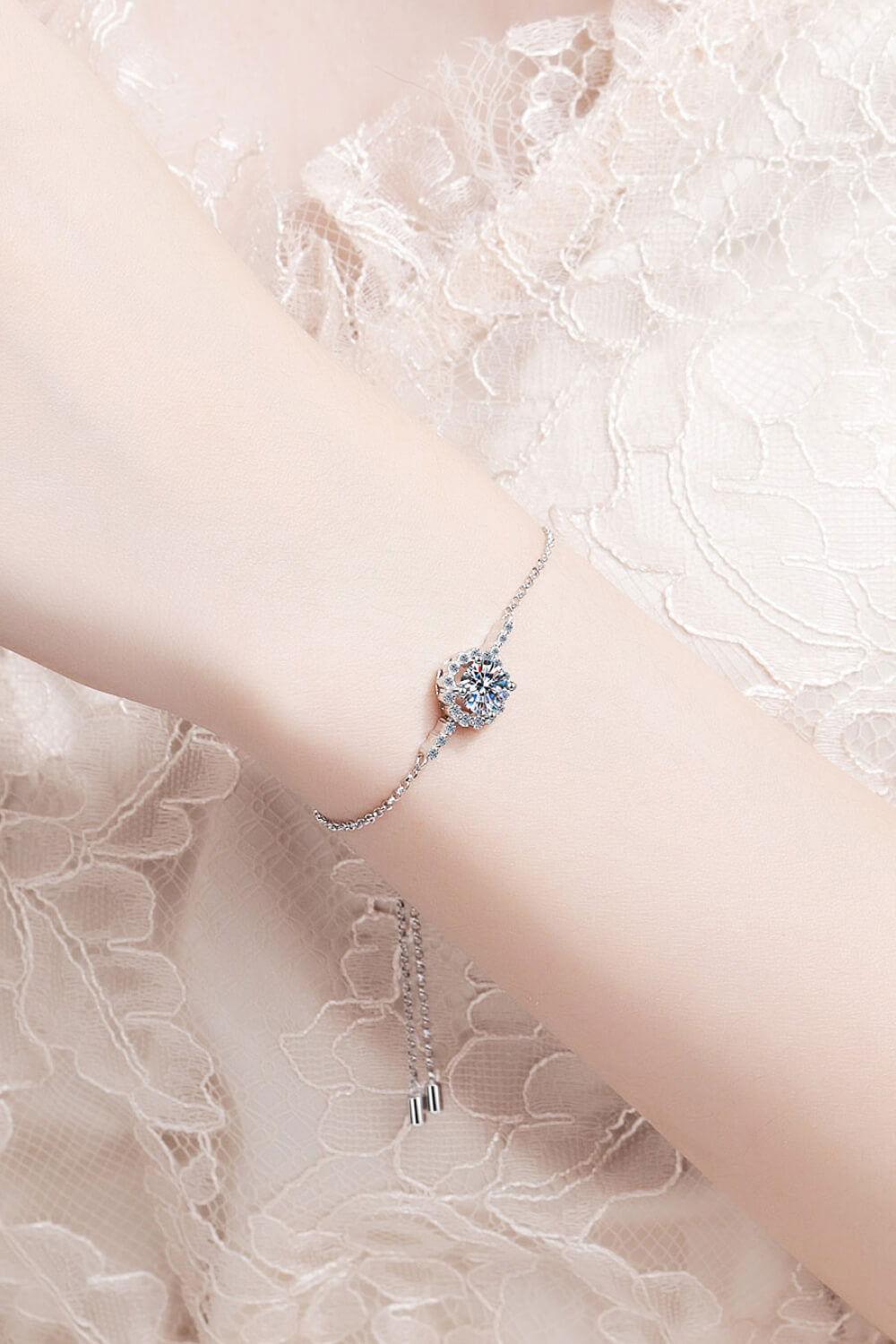 1 Carat Moissanite Chain Bracelet - AMMORA LUX