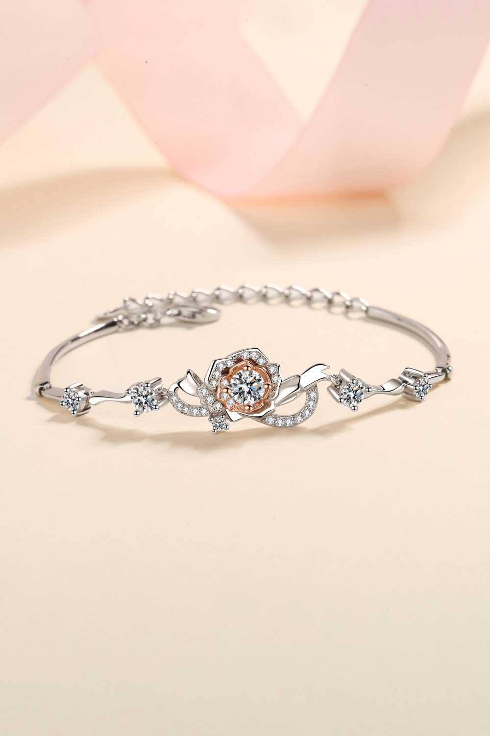 925 Sterling Silver Moissanite Bracelet - AMMORA LUX