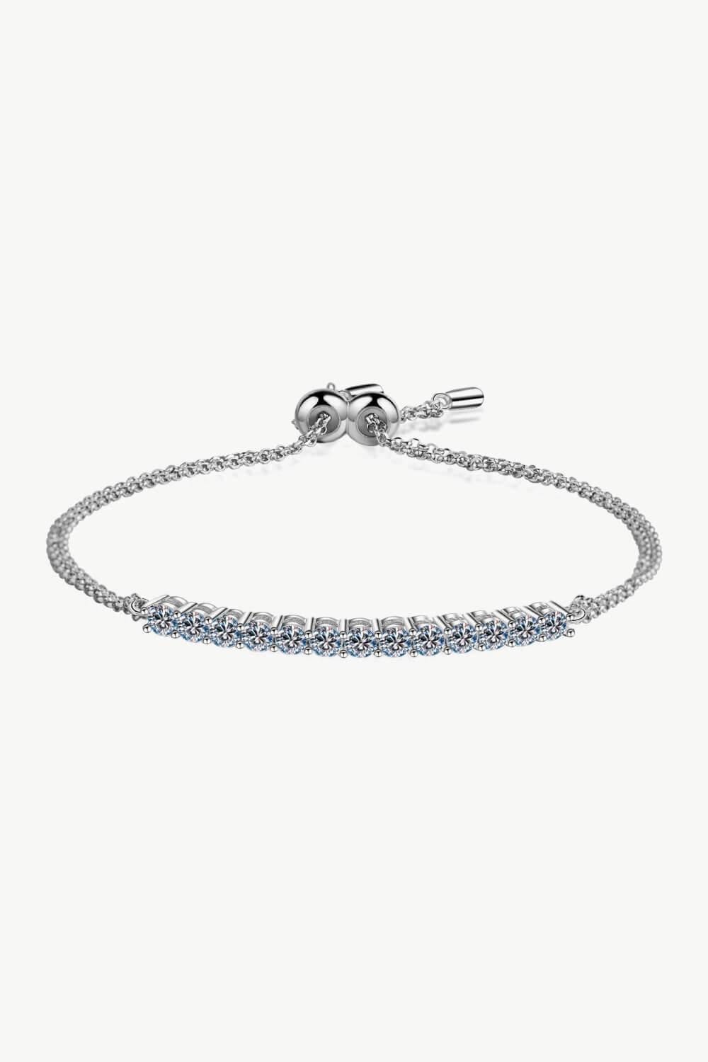 Adored Moissanite Sterling Silver Bracelet - AMMORA LUX