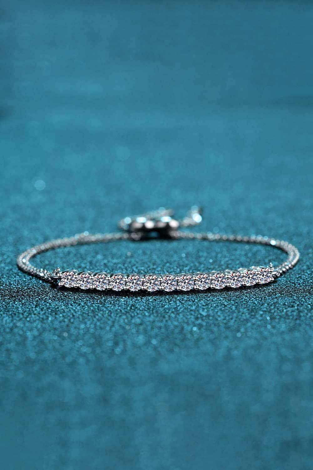 Adored Moissanite Sterling Silver Bracelet - AMMORA LUX