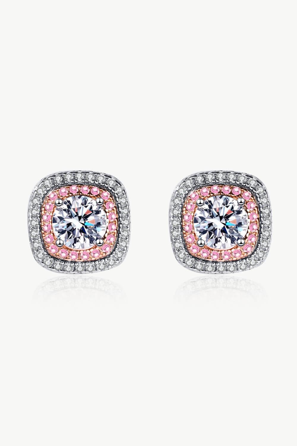 Geometric Moissanite Stud Earrings - AMMORA LUX