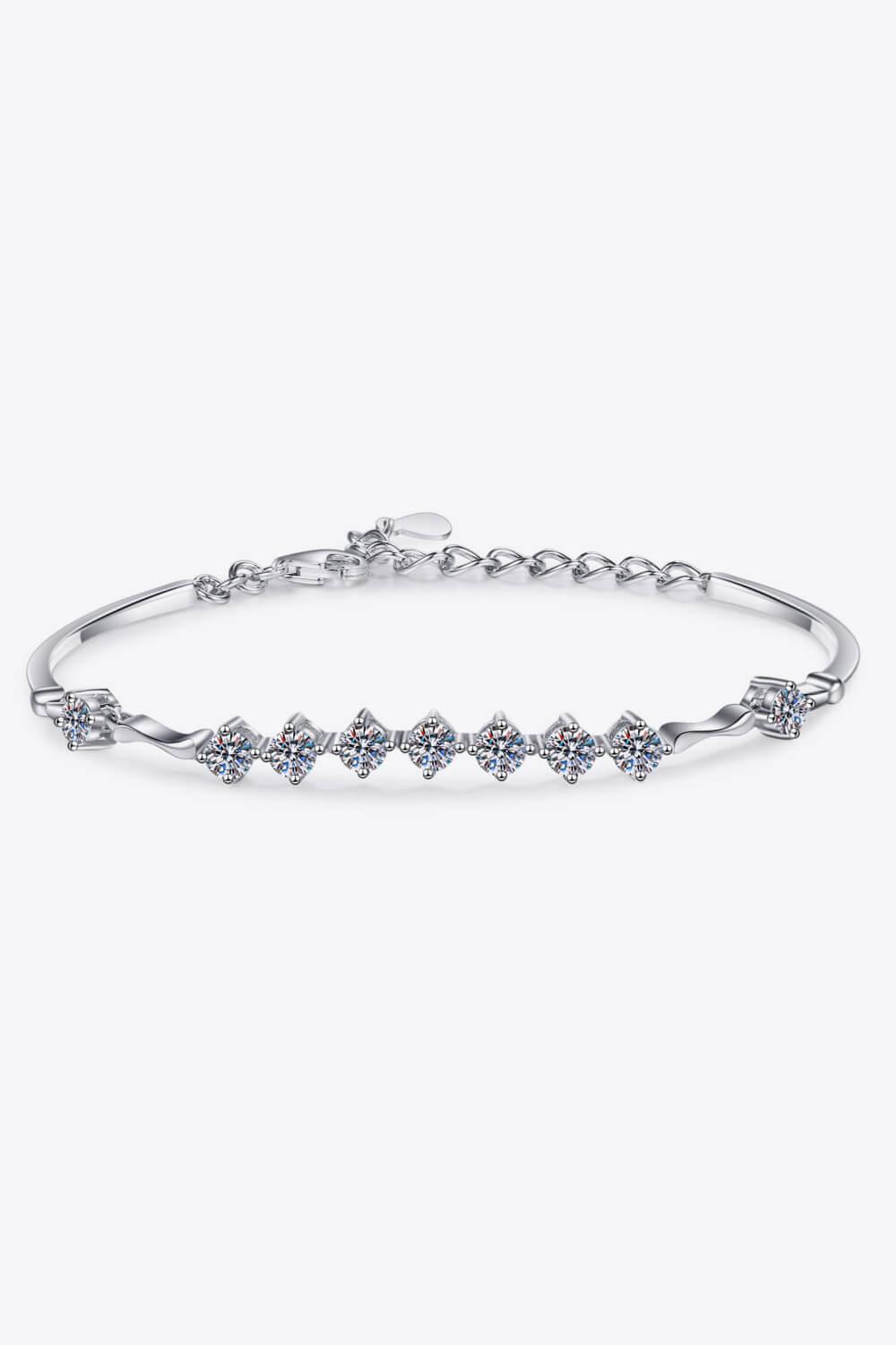 Moissanite 925 Sterling Silver Bracelet - AMMORA LUX