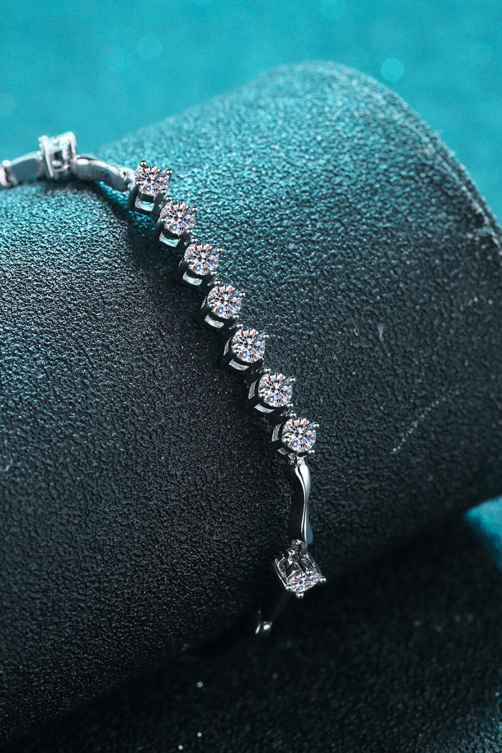 Moissanite 925 Sterling Silver Bracelet - AMMORA LUX