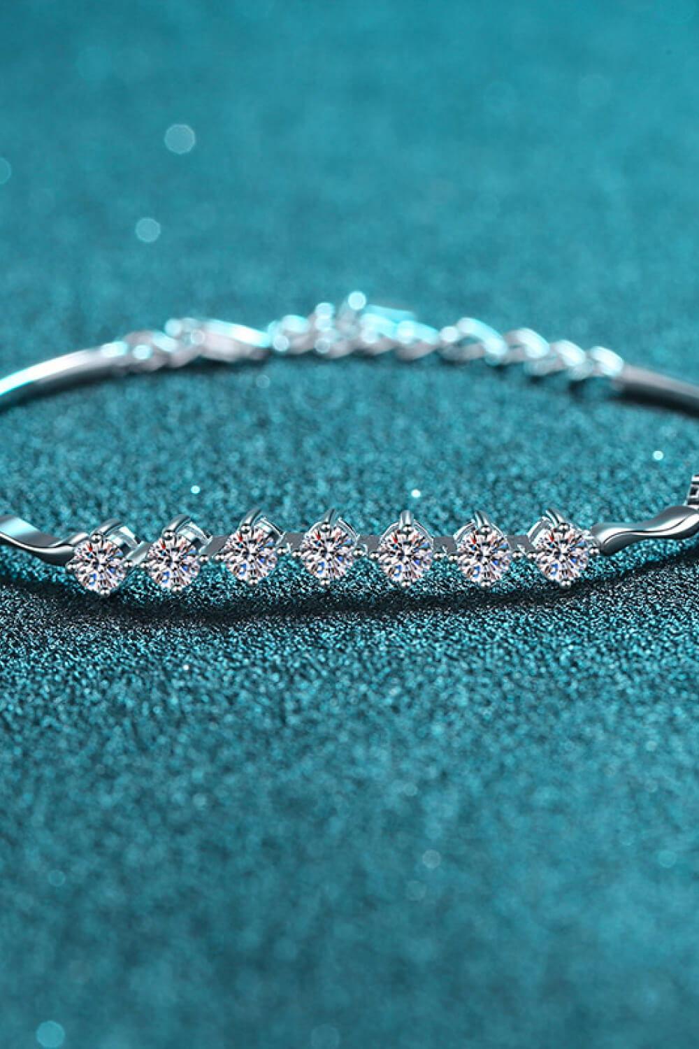 Moissanite 925 Sterling Silver Bracelet - AMMORA LUX