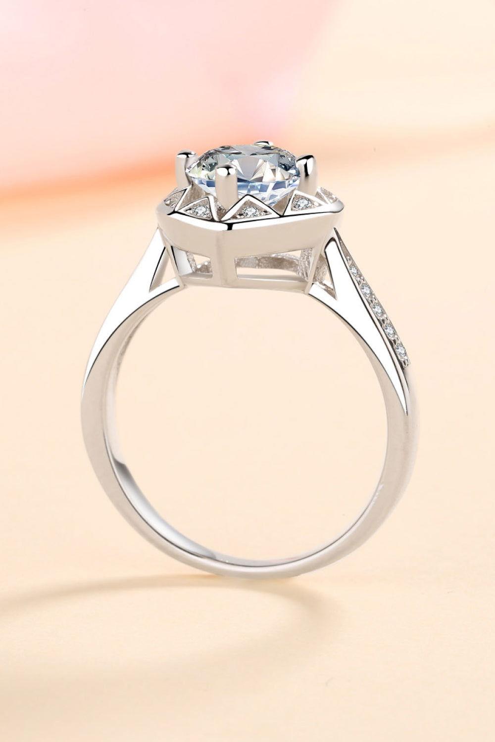 Moissanite Heart Ring - AMMORA LUX