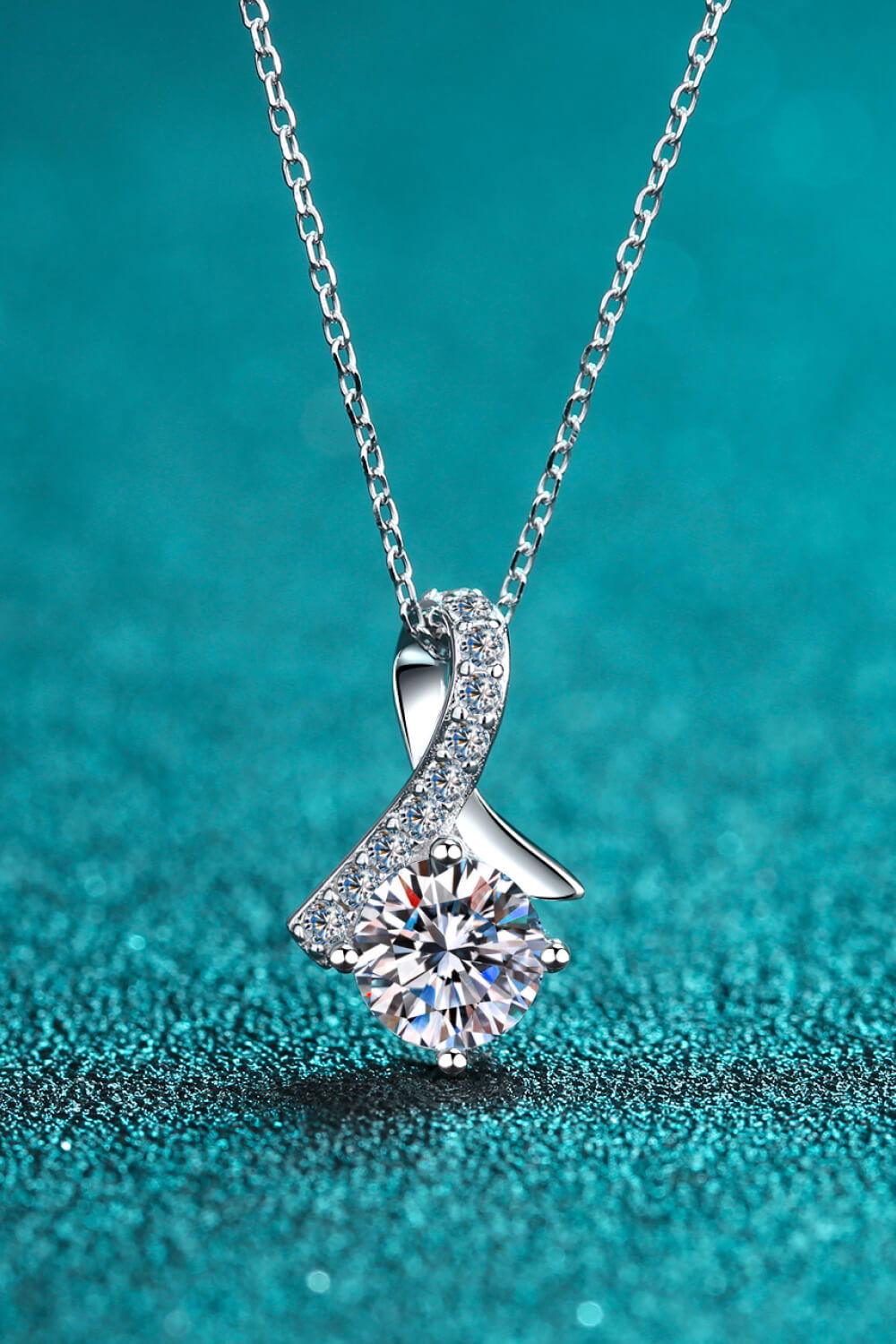 Unique and Chic Moissanite Pendant Necklace - AMMORA LUX